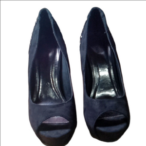 DIVA Lounge Black Peep-Toe Heels